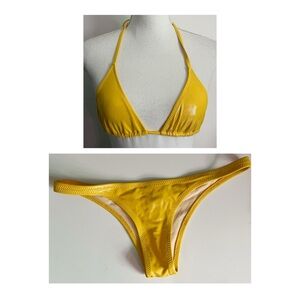 Akiabara • Shiny Yellow Bikini Two Piece Swim Set